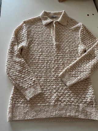 Jersey de punto calado Zara beige