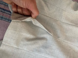 Chaqueta beige y gris mujer