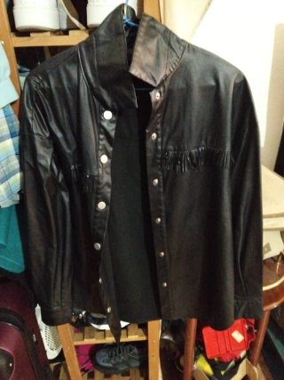 Camisa polipiel negra Talla L