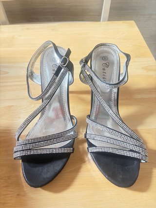 Sandalias de Fiesta Negras Catisa Talla 40