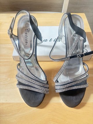 Sandalias de Fiesta Negras Catisa Talla 40