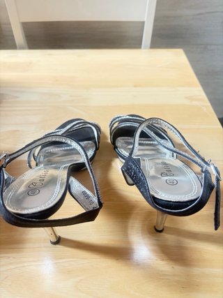 Sandalias de Fiesta Negras Catisa Talla 40