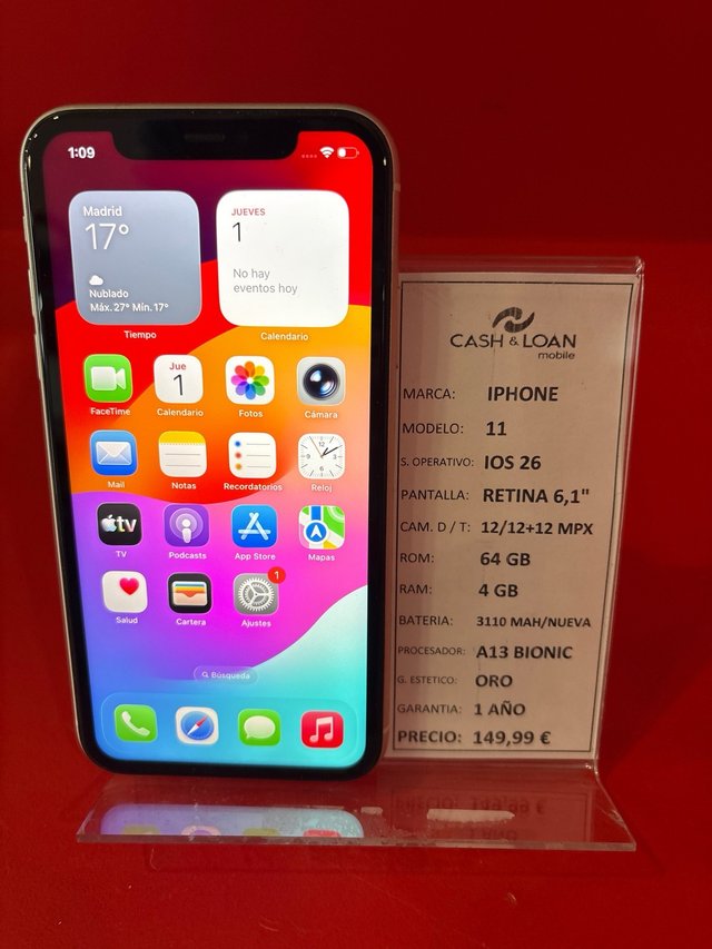 iPhone 11 64GB Blanco / Bateria nueva