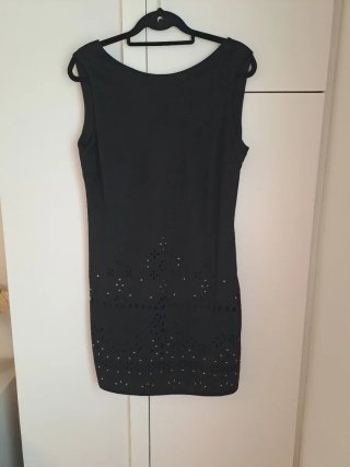 Vestido de antelina negro