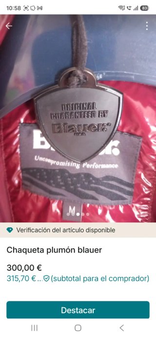 Chaqueta Blauer Mujer Talla M