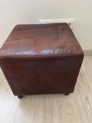 Pouf in similpelle marrone multiuso