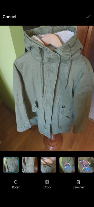 Parka Zara Verde Oliva
