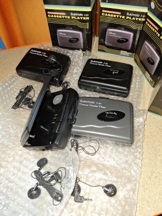 Lote 4 Reproductores Cassette Sukimoto F-91
