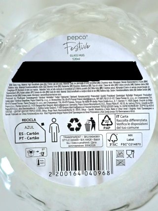 Tazza in Vetro Borosilicato 520ml