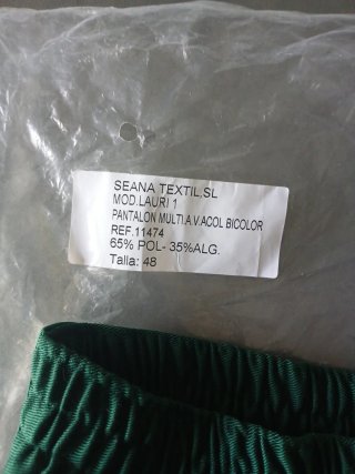 Pantalón de trabajo verde talla 48