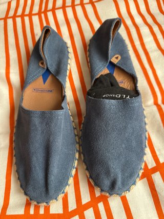 Manoletinas Azules de Ante