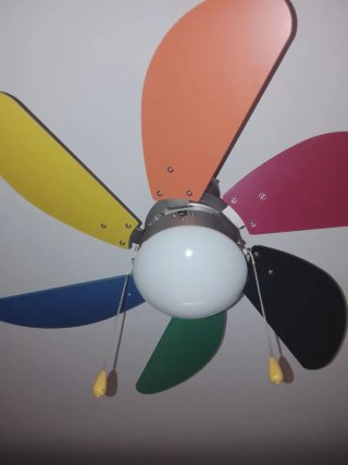 Lámpara de Techo con Ventilador Multicolor