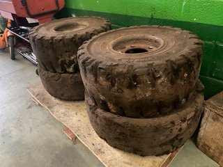 4 Ruedas Macizas para Carretilla Linde