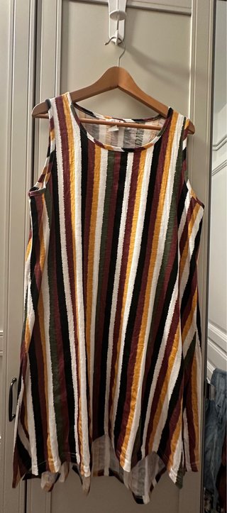 Túnica playera rayas multico talla única