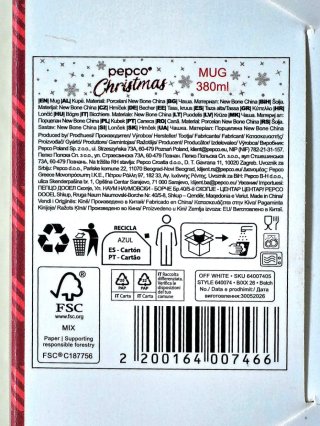Tazza Natalizia Cavallini 380ml