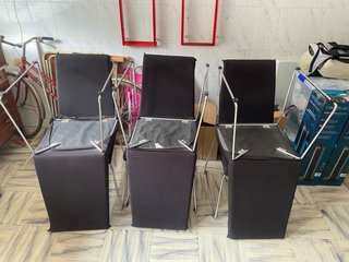 Set de 6 Sillas de Comedor Negras
