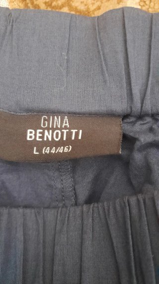 Gonna lunga cotone blu
