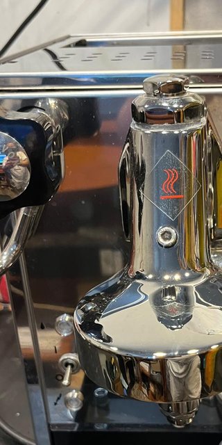 Macchina caffè espresso a leva in acciaio inox