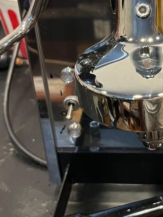 Macchina caffè espresso a leva in acciaio inox