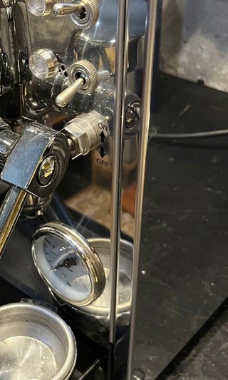 Macchina caffè espresso a leva in acciaio inox