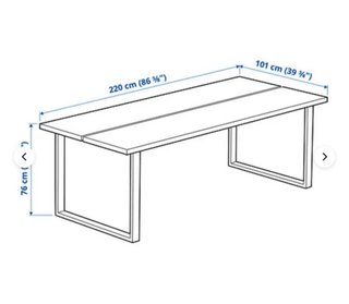 Mesa comedor Tranebo madera y metal
