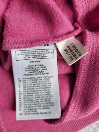 Felpa Adidas rosa con tasca