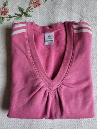 Felpa Adidas rosa con tasca