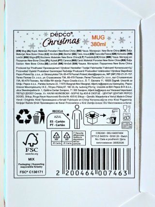Tazza Natalizia Bassotti Sciatori 380ml
