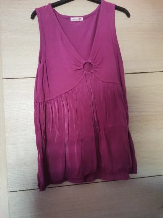 Blusa sin mangas con detalle de aro