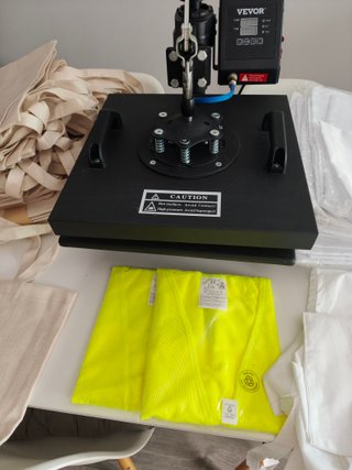 Plancha transfer VEVOR 38x38 + lote sublimación