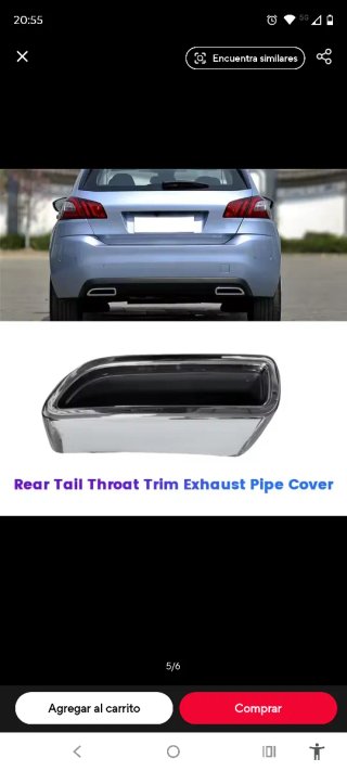 Embellecedor escape Peugeot 308