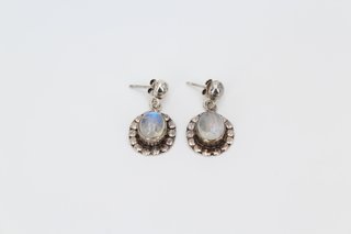 Pendientes Plata 925 Piedra Lunar