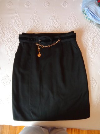Falda Burberrys Talla 42 Negra