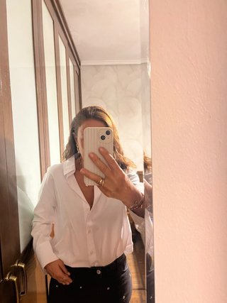 Camisa Blanca Zara Oversize XS