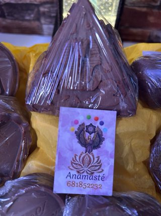 Jabón corporal de chocolate.