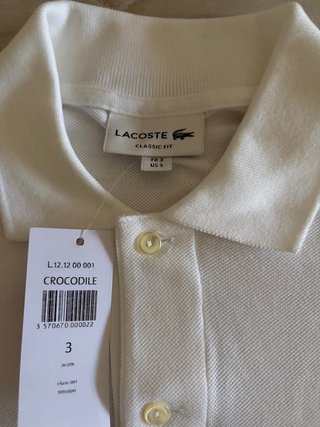Polo Lacoste Bianca Classic Fit Taglia S