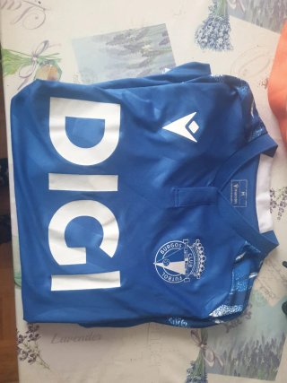 Camiseta Burgos CF Macron Azul Talla M falta la b