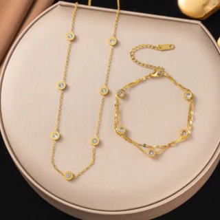 Conjunto Joyería Mujer Chapado en oro 18K