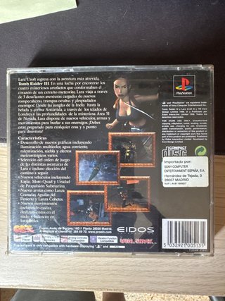 Contraportada Tomb Raider III PS1 español