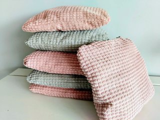 Lote de 6 Cojines Lurvig Ikea rosa y gris