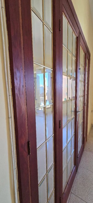 Puertas de madera con cristal