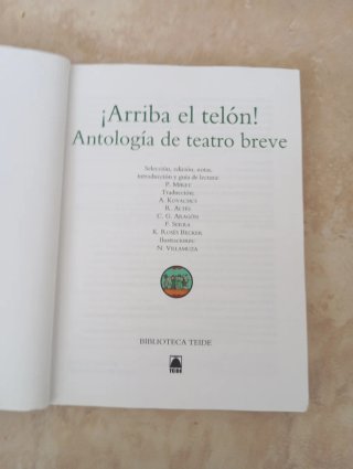 Libro ¡Arriba el telón! antología de teatro breve