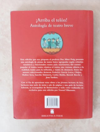Libro ¡Arriba el telón! antología de teatro breve