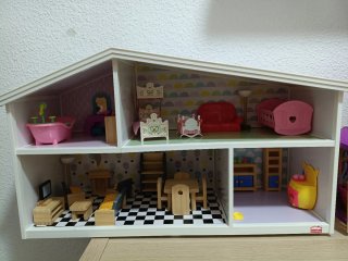 Casa de muñecas Lundby con mobiliario