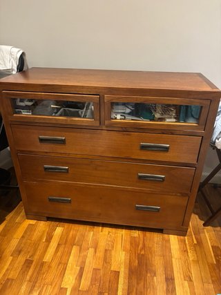 Cómoda Kenia Banak Madera Maciza Mindi Teca