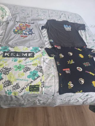 Lote de 4 Camisetas de Manga Corta para Niño
