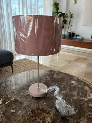 Lámpara de Mesa Rosa Quemado