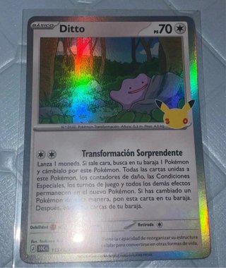 Carta Pokémon Ditto 30 Aniversario (holo )