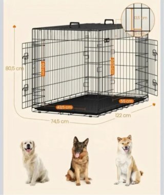 Feandrea - Jaula para perro plegable XXL
