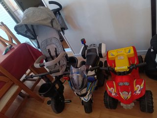 Triciclo Carro Niño Gris